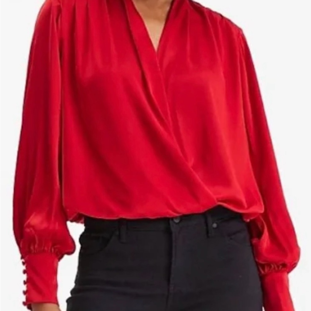 Elegant Red Women's Blouse